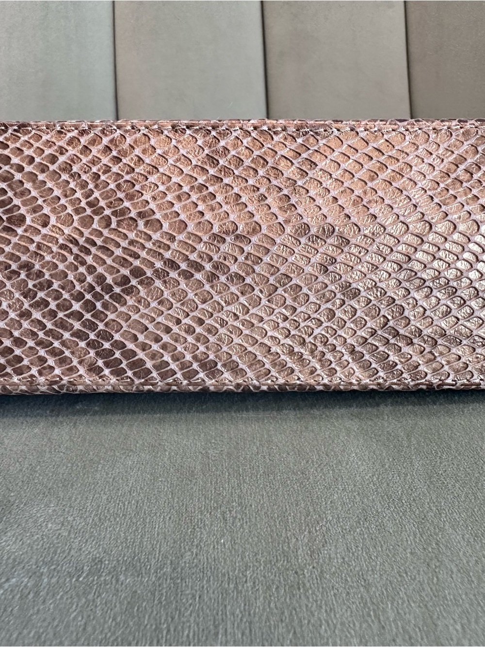 Vintage RODO Italy Snakeskin Evening Clutch Beaded Strap - Picture 5 of 16
